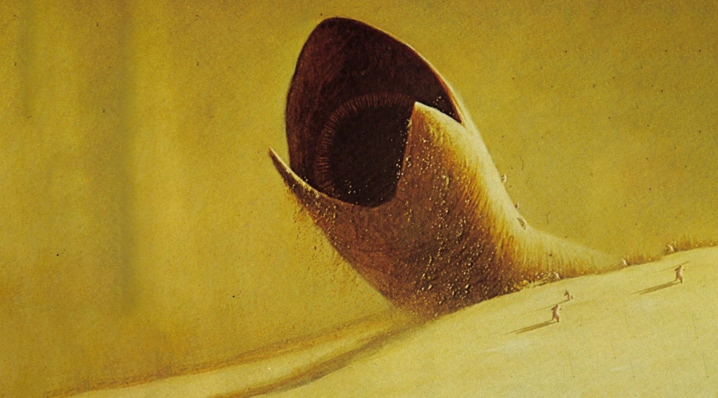 Sandworm artwork by John Schoenherr, used on the cover of "The Illustrated Dune"